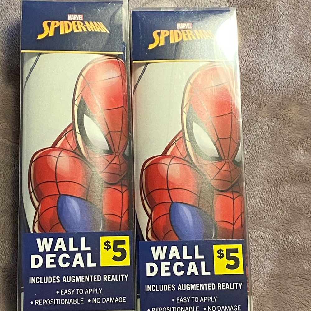 2 sets of Spider-Man wall decals